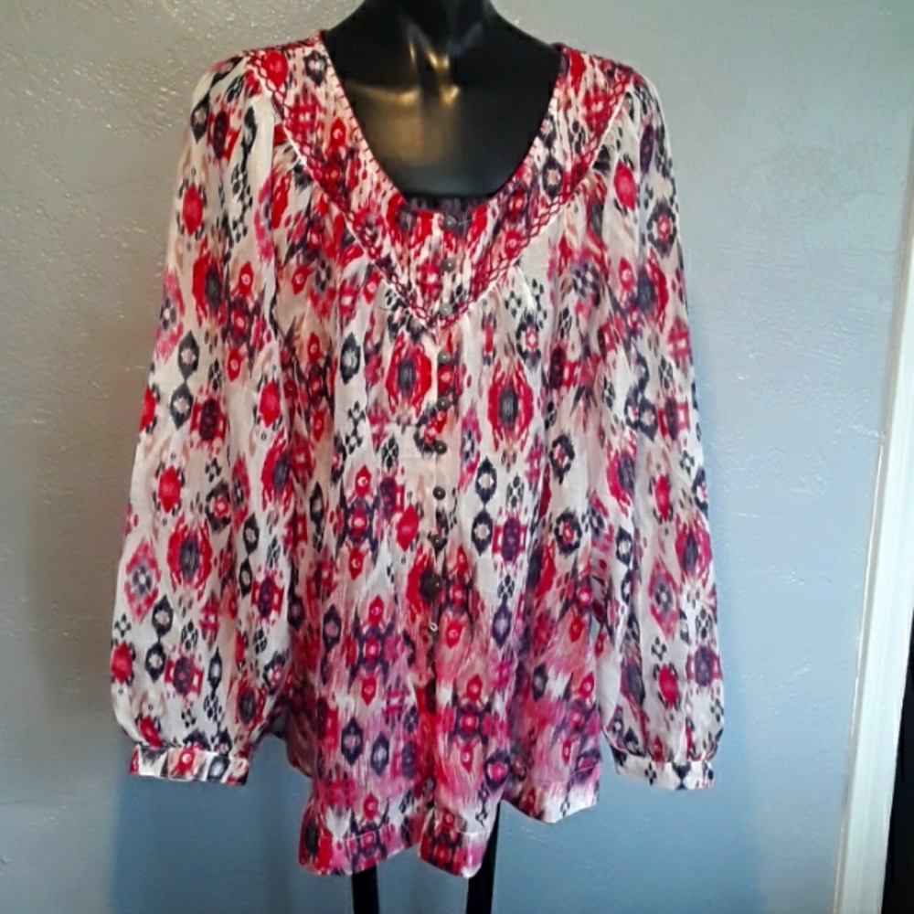 Beach Lounge large cotton lightweight blouse
